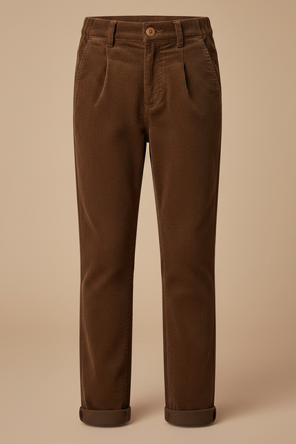 Pantalon Bébé Garçon Marron - Cordé - vue 3