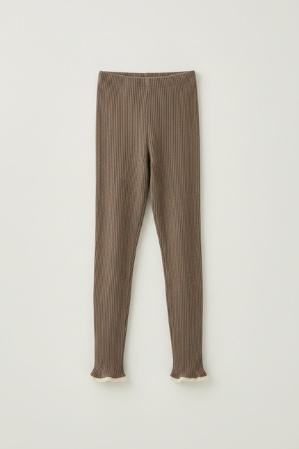 Pantalon Marron Fille - Maille - vue 3