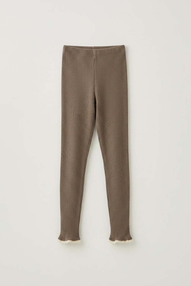 Pantalon Marron Fille - Maille - vue 3