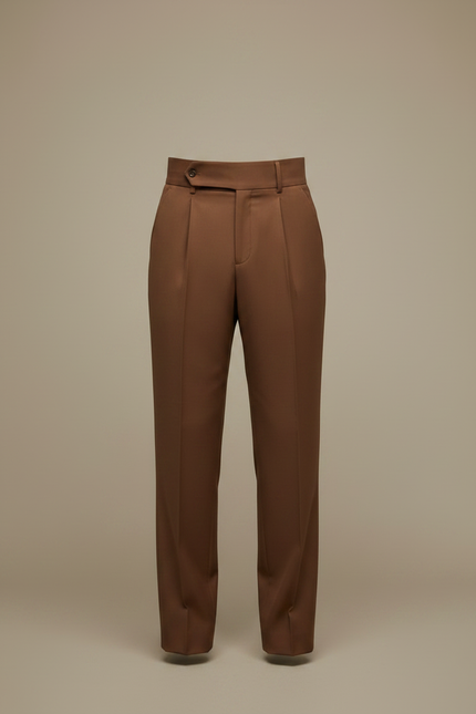 Pantalon Costume Marron Homme - Gabardine - vue 3