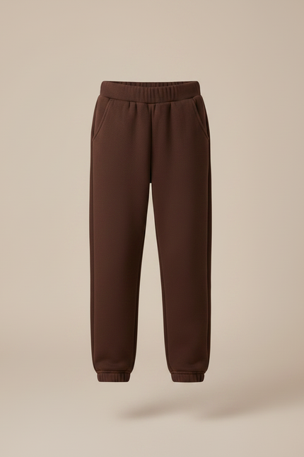 Pantalon Marron Molletonné Confortable Décontracté Enfant - vue 3