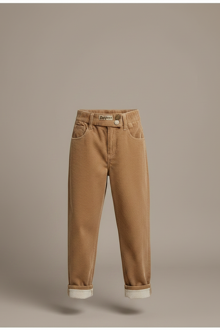 Pantalon Marron Côtelé Harem Enfants Décontracté Chaud - Cordé - vue 3