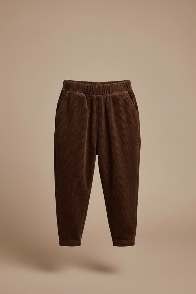 Pantalon Marron 9466 - Cordé - vue 3