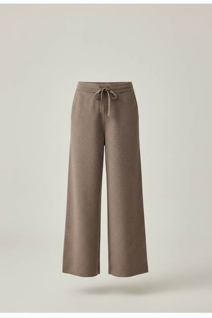 Pantalon Marron Ample Tricoté Décontracté Fille - Maille - vue 3