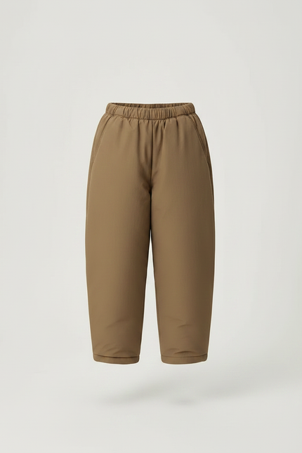 Pantalon Marron Ample Matelassé Enfant Décontracté Chaud - Polyester - vue 3