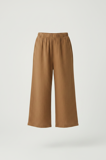 Pantalon Marron 78e9 - Coton - vue 3