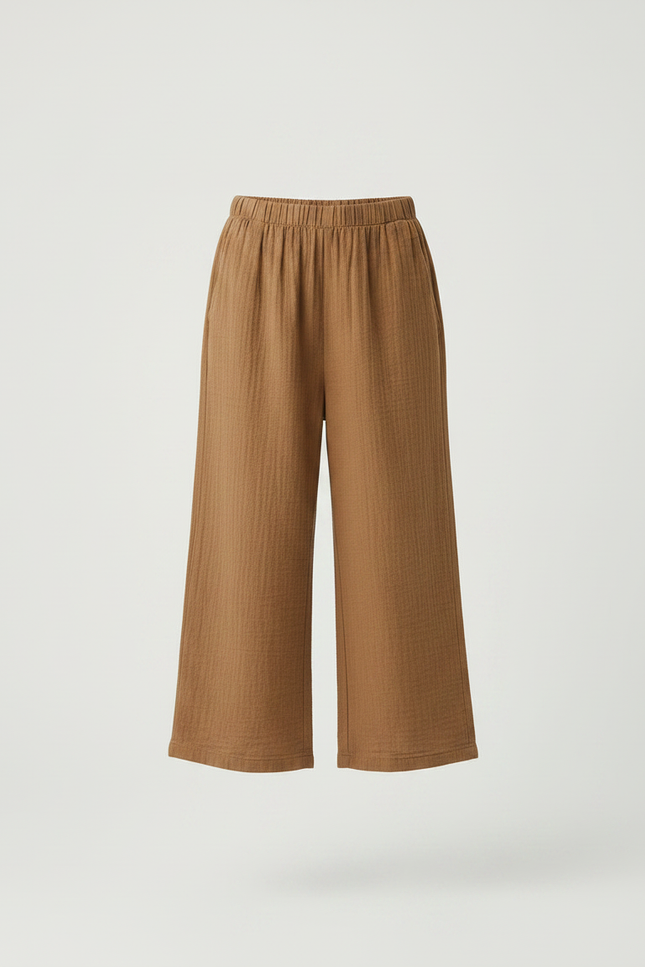 Pantalon Marron 78e9 - Coton - vue 3