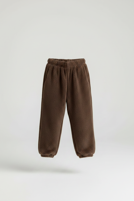 Pantalon Marron Polaire Ample Confortable Enfant - Molleton - vue 3