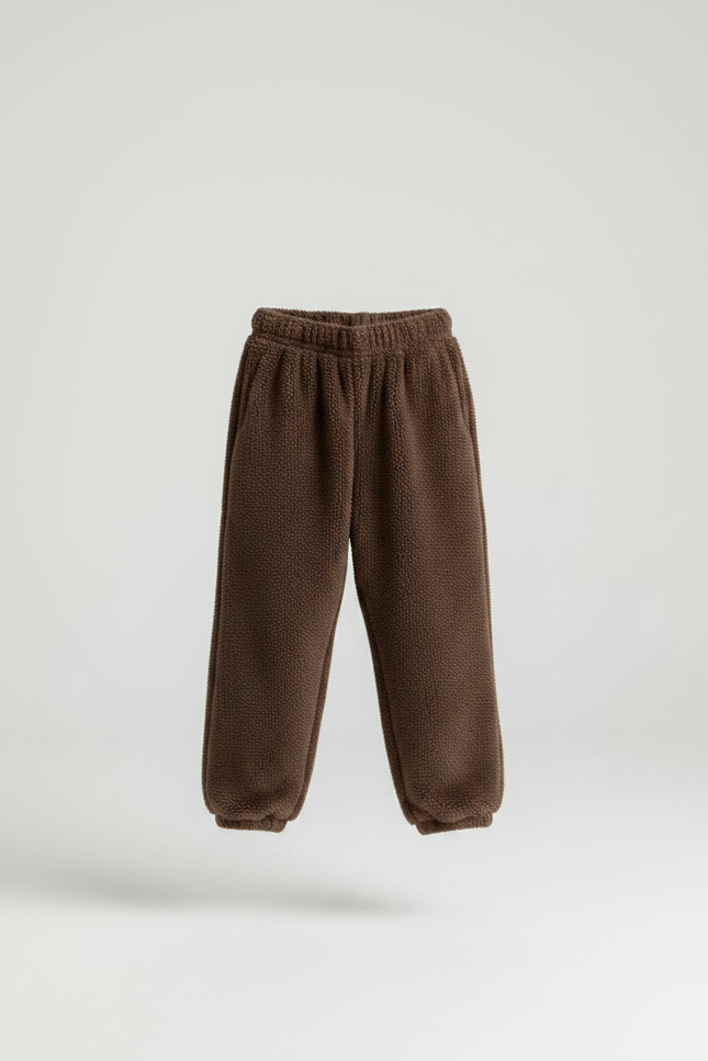 Pantalon Marron Polaire Ample Confortable Enfant - Molleton - vue 3