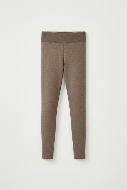 Pantalon Marron Côtelé Slim Tricoté Fille - Maille - vue 3