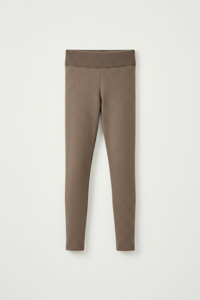 Pantalon Marron Côtelé Slim Tricoté Fille - Maille - vue 3