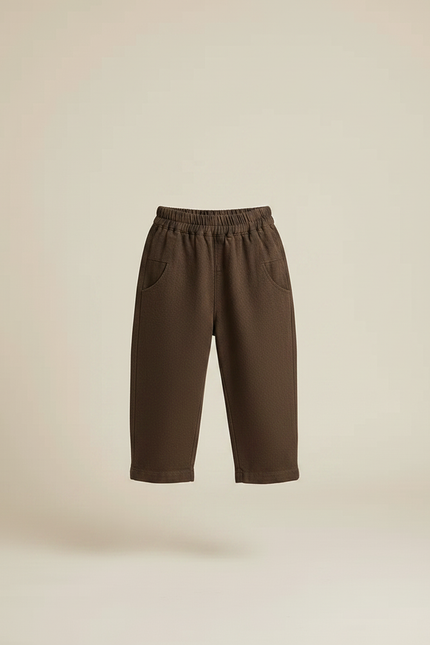 Pantalon Marron 0e09 - Laine - vue 3