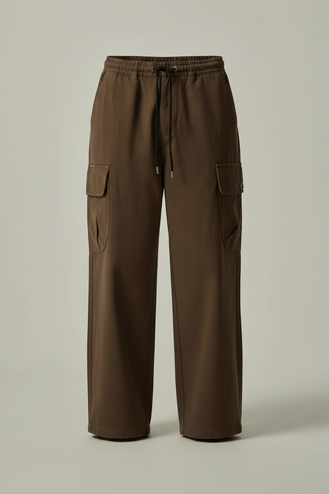 Pantalon Cargo Marron Foncé - Toile - vue 3