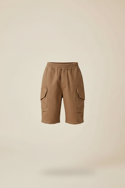 Pantalon Marron Cargo Coton Ample Garçon Décontracté - vue 3