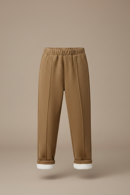 Pantalon Marron Ample Décontracté Doublé Hiver - Molleton - vue 3
