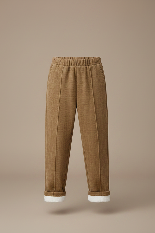 Pantalon Marron Ample Décontracté Doublé Hiver - Molleton - vue 3