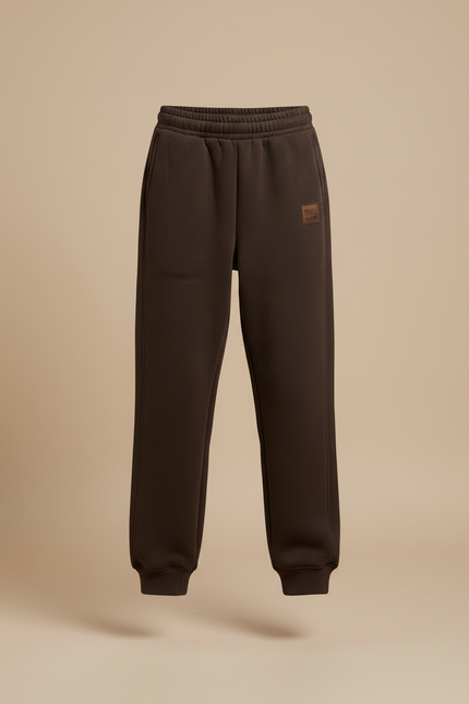 Pantalon Marron Jogging Molleton Enfant Confortable Décontracté - vue 3