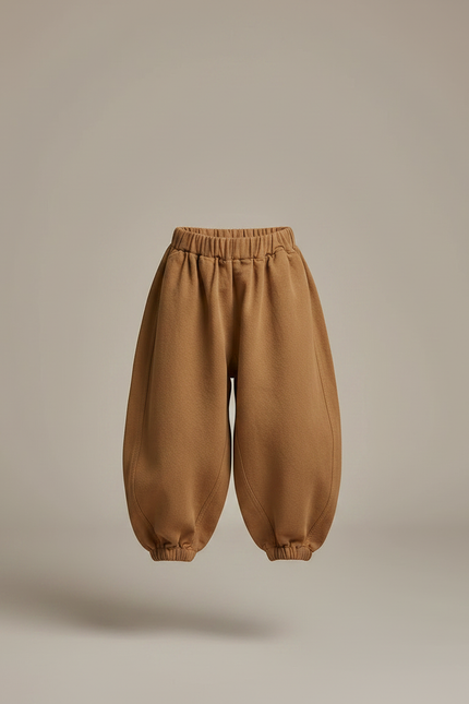 Pantalon Marron Ample Élastique Confortable Unisexe - Molleton - vue 3