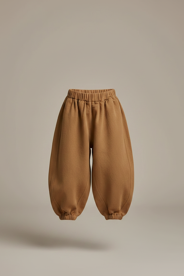 Pantalon Marron Ample Élastique Confortable Unisexe - Molleton - vue 3