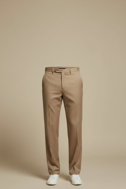 Pantalon Marron Droit Classique Élégant Homme Business - Gabardine - vue 3