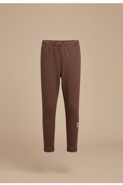 Pantalon Marron Épais Doublé Velours Confortable Fille - Molleton - vue 3