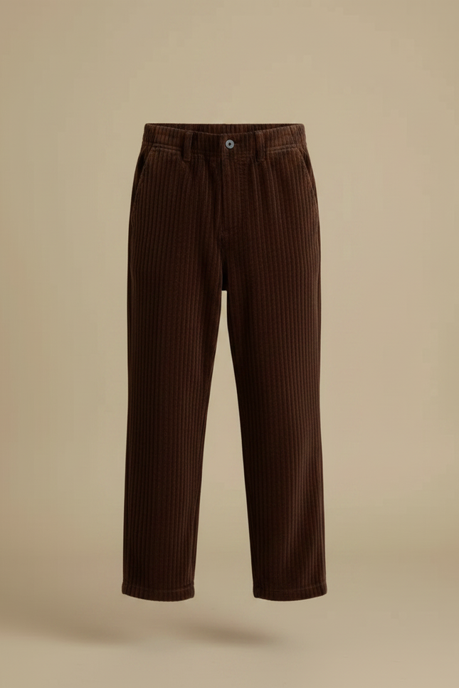 Pantalon Marron 3f5b - Cordé - vue 3