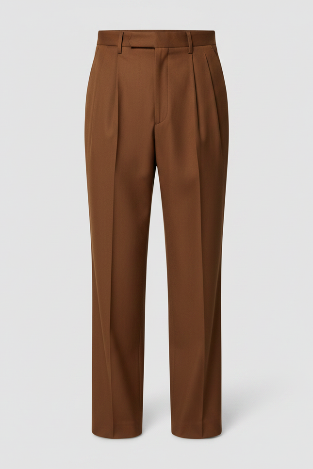 Pantalon Wide Leg Marron - Gabardine - vue 3