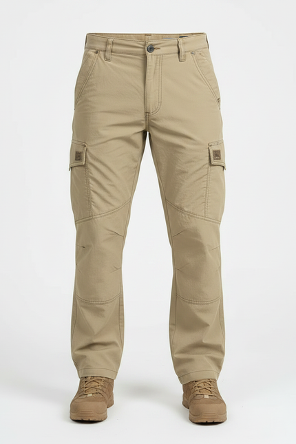 Pantalon Militaire Marron - Kaki Toile - vue 3