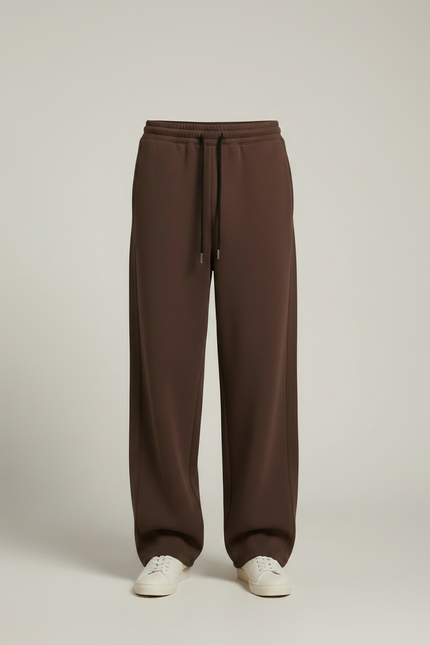 Pantalon Marron Ample Cordon Décontracté Fluide Homme - Molleton - vue 3