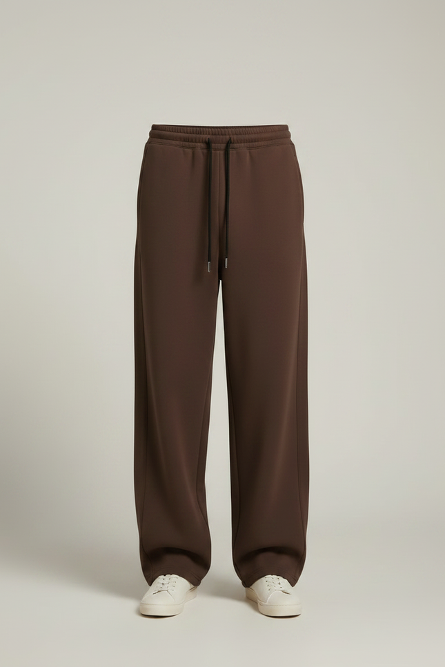 Pantalon Marron Ample Cordon Décontracté Fluide Homme - Molleton - vue 3