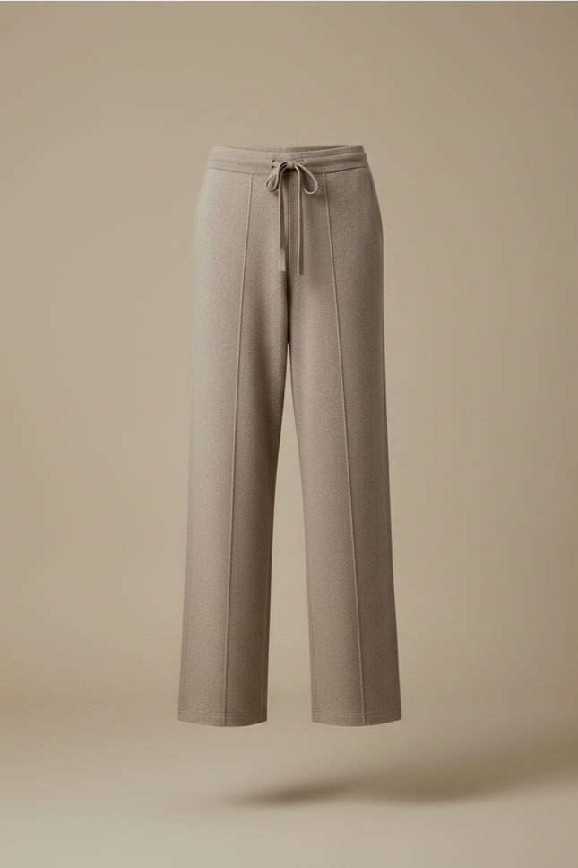 Pantalon Marron Tricoté Large Décontracté Confortable - Maille - vue 3