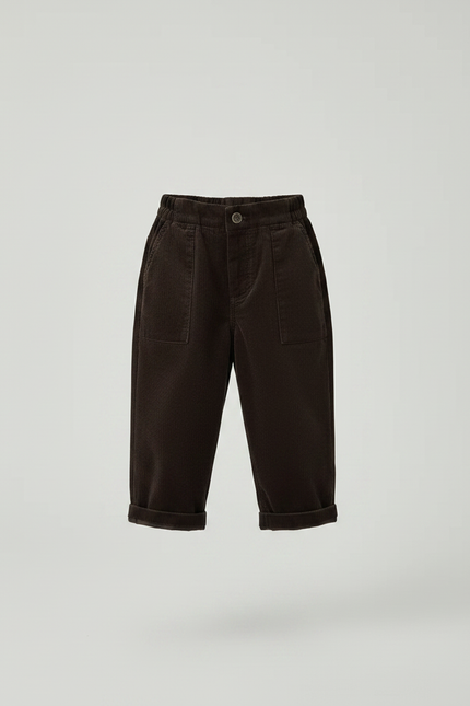 Pantalon Marron E012 - Cordé - vue 3