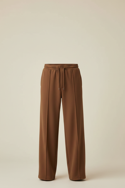 Pantalon Marron Fluide - Polyester - vue 3